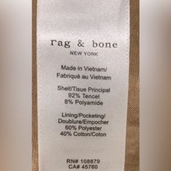 Rag & Bone Women’s Dark Khaki Ivy Culotte Cropped Pants 2 - Picture 11 of 11